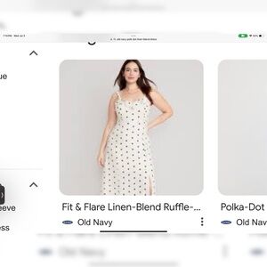 Old Navy Fit & Flare Linen Blend Dress